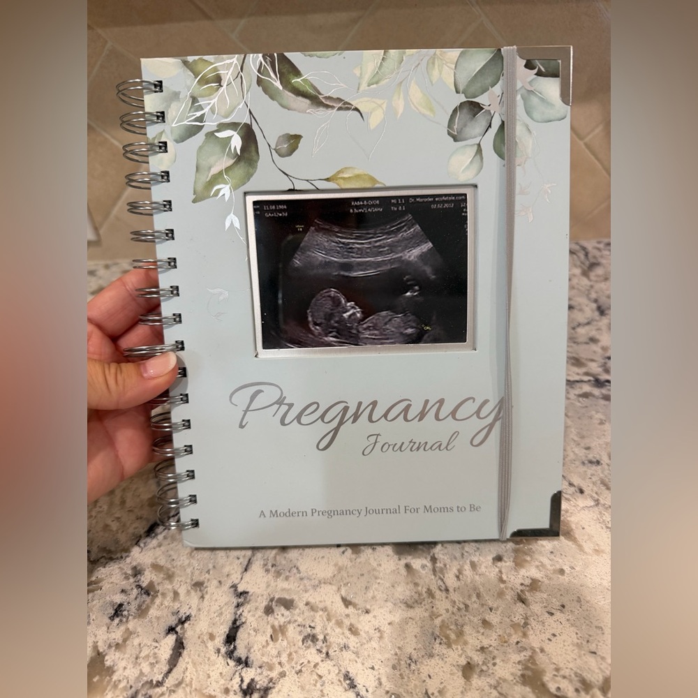 Pregnancy Journal - Mint Green Floral Cover